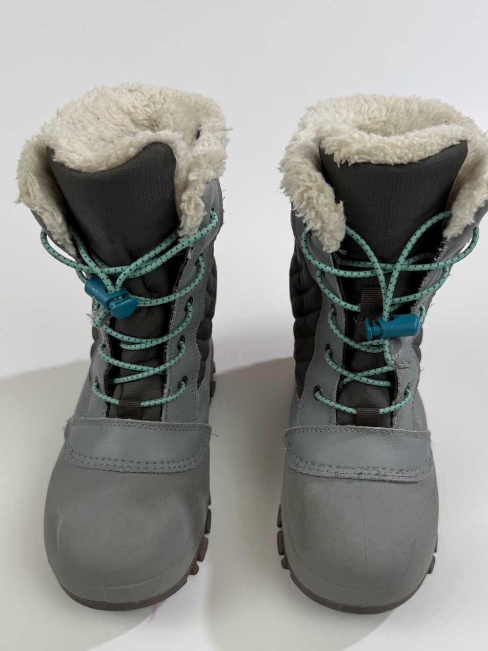 All In Motion Girls’ Snow Winter Boots Size 2- GUC- thermolite- faux fur lined